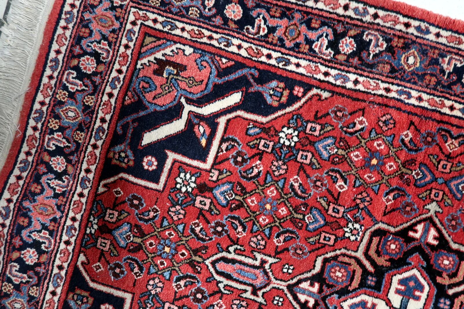Vintage Persian Hamadan rug 104cm x 144cm 1940s - 1C1240