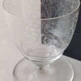Lot of old small alcohol glasses, Lulli, in Baccarat crystal, signed