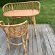 Rattan dressing table with her chair