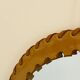Round leather saddle mirror