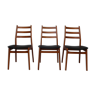 Series of 3 Scandinavian chairs