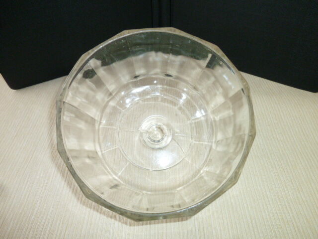 Old cheese bell with flat ribs in molded pressed glass