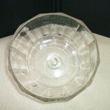 Old cheese bell with flat ribs in molded pressed glass