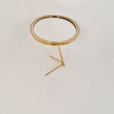 Mid century vanity brass  table mirror von vereinigte werkstätten münchen germany 1960s