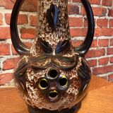 Ceramic table lamp with lampshade