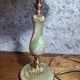 Lampe de table onyx vert & laiton doré griffes acanthe 1960s
