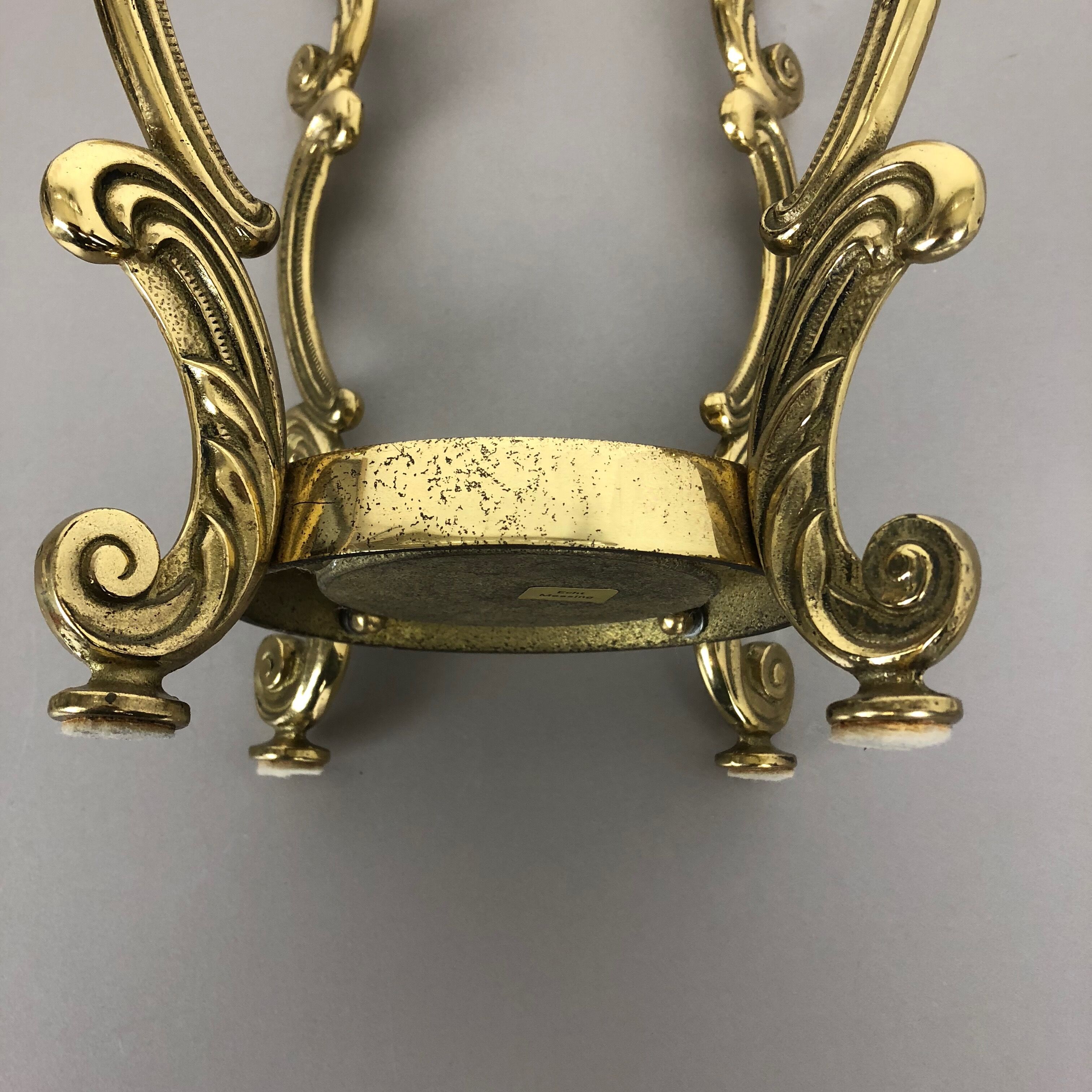 Hollywood Regency solid brass umbrella stand, Italy, 1970s