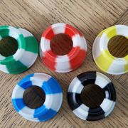 5 coquetiers en forme de diabolo années 60 / 70