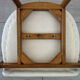 Fauteuil vintage en bois et bouclette fine