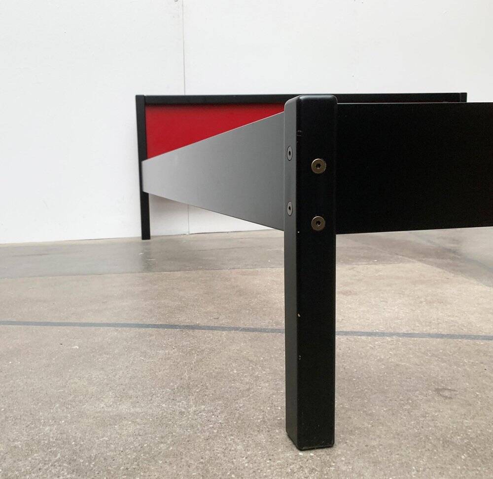 Double bed postmodern German vintage profile system by Elmar Flötotto for Flötotto.