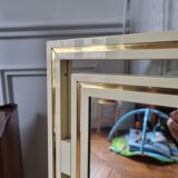 Miroir doré et blanc Pierre Vandel