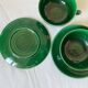 2 tasses à café anciennes vertes en faïence de Saint Clément