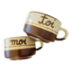 Duo de tasses grès vintage « Toi & Moi »