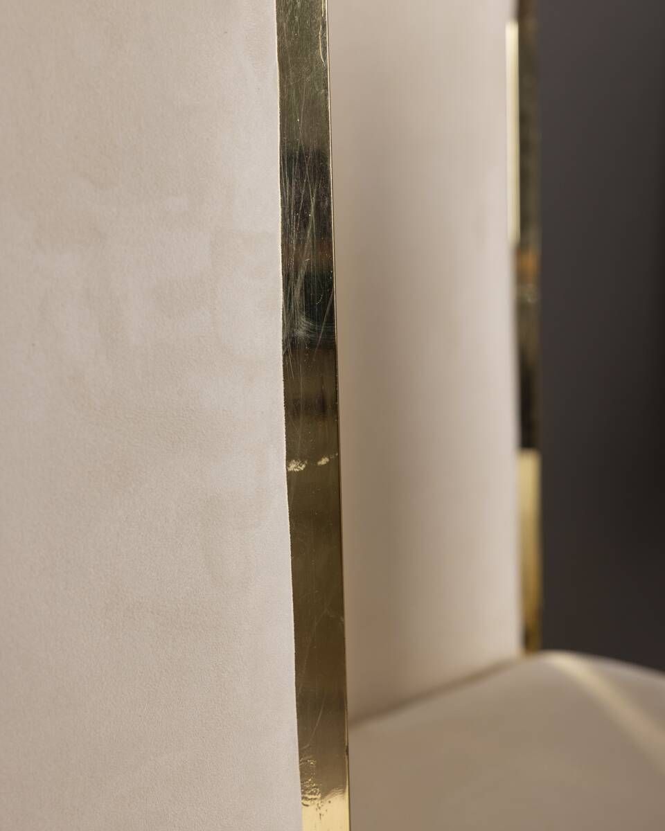 Set of 6 Vintage 1970s Chairs in Gold-Plated Brass, Designed by Renato Zevi