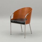 Fauteuil Calligaris – bois courbé & chrome, design italien (x3 dispo)