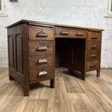 Vintage desk in solid wood, 40s-50s