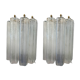 Italian Tube Wall Lights in Murano Glass, Set of 2