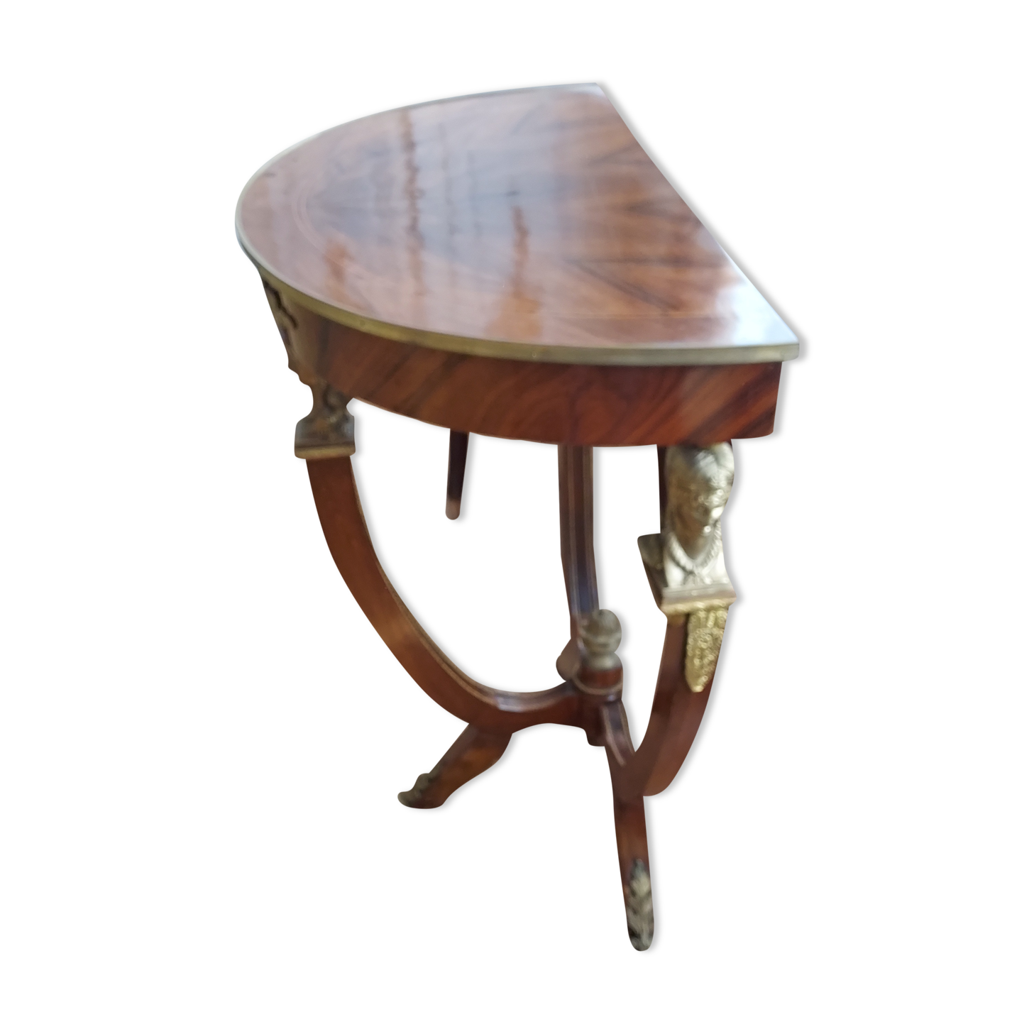 Console demi-lune style Empire
