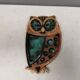 Owl, vintage ceramic wall plaque, Laholm, Sweden, 1970s