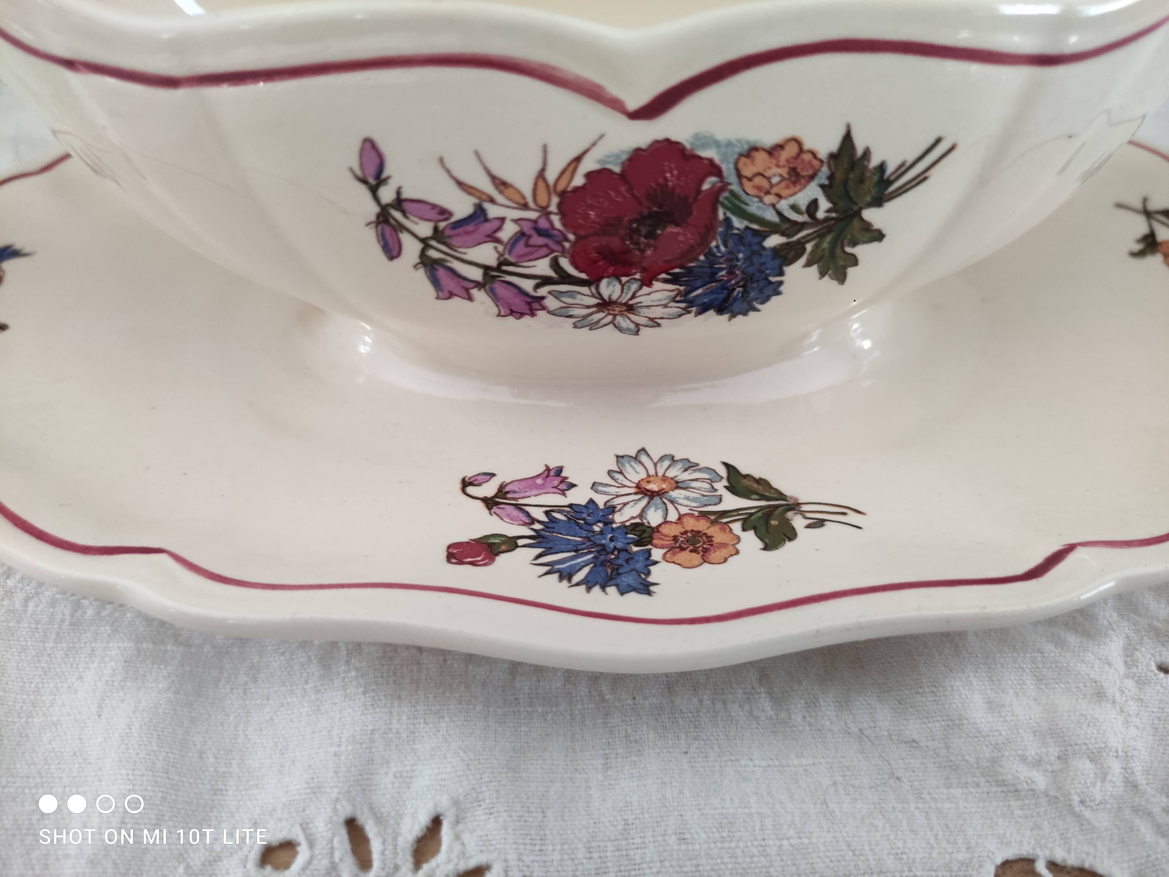 Sauce boat sur dormant Sarreguemines model Agreste