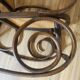 Rocking chair in wood and cane