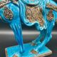 Cheval en céramique émaillée craquelée vintage