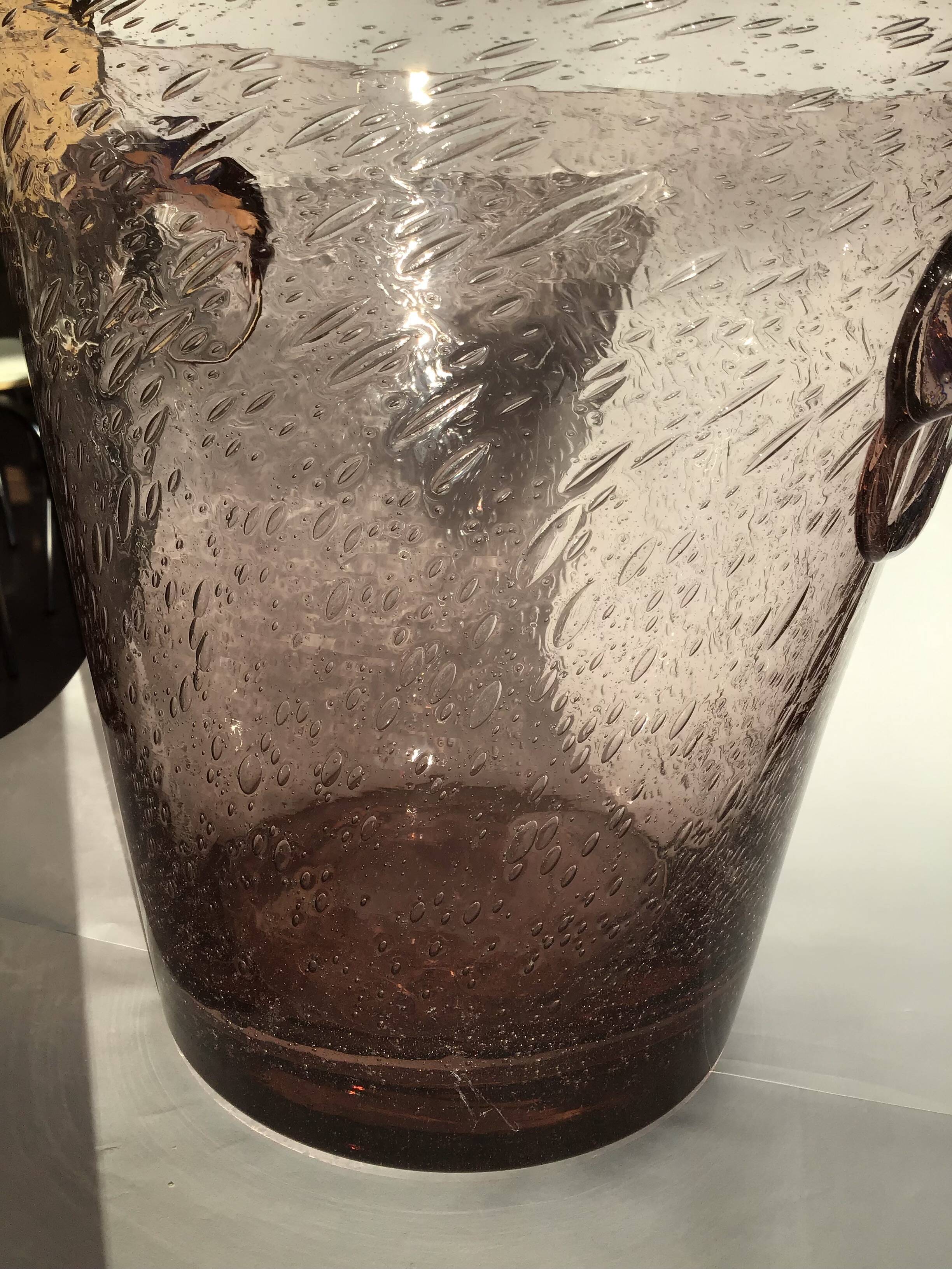 Biot mouth-blown glass champagne bucket