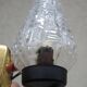 2 old double glass & brass sconces 50s/60s