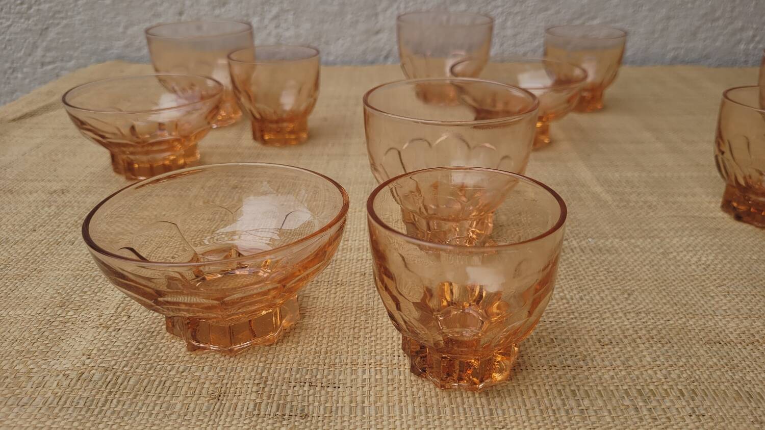 60's amber glasses