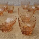 12 verres en verre ambré, 1960