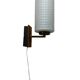 Pair of wood and glass wall sconces