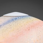 Doria table lamp in bubble glass with rainbow coloured details