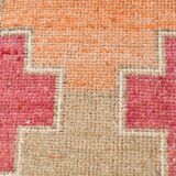 3x10 Orange & Red Turkish Vintage Runner Rug, 97x301Cm SK 22031