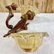 Wall lamp double fires copper metal art deco glassware ezan opalescent gilded