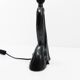 Anthropomorphic sculptural lamp base in black ceramic, Gil Agnoloni, I
