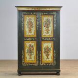 Antique German Hand Painted Cabinet, Circa 1850