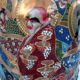 Rare and large vase satsuma in round bump. Mid-20th.