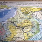 Vintage school map northern plain