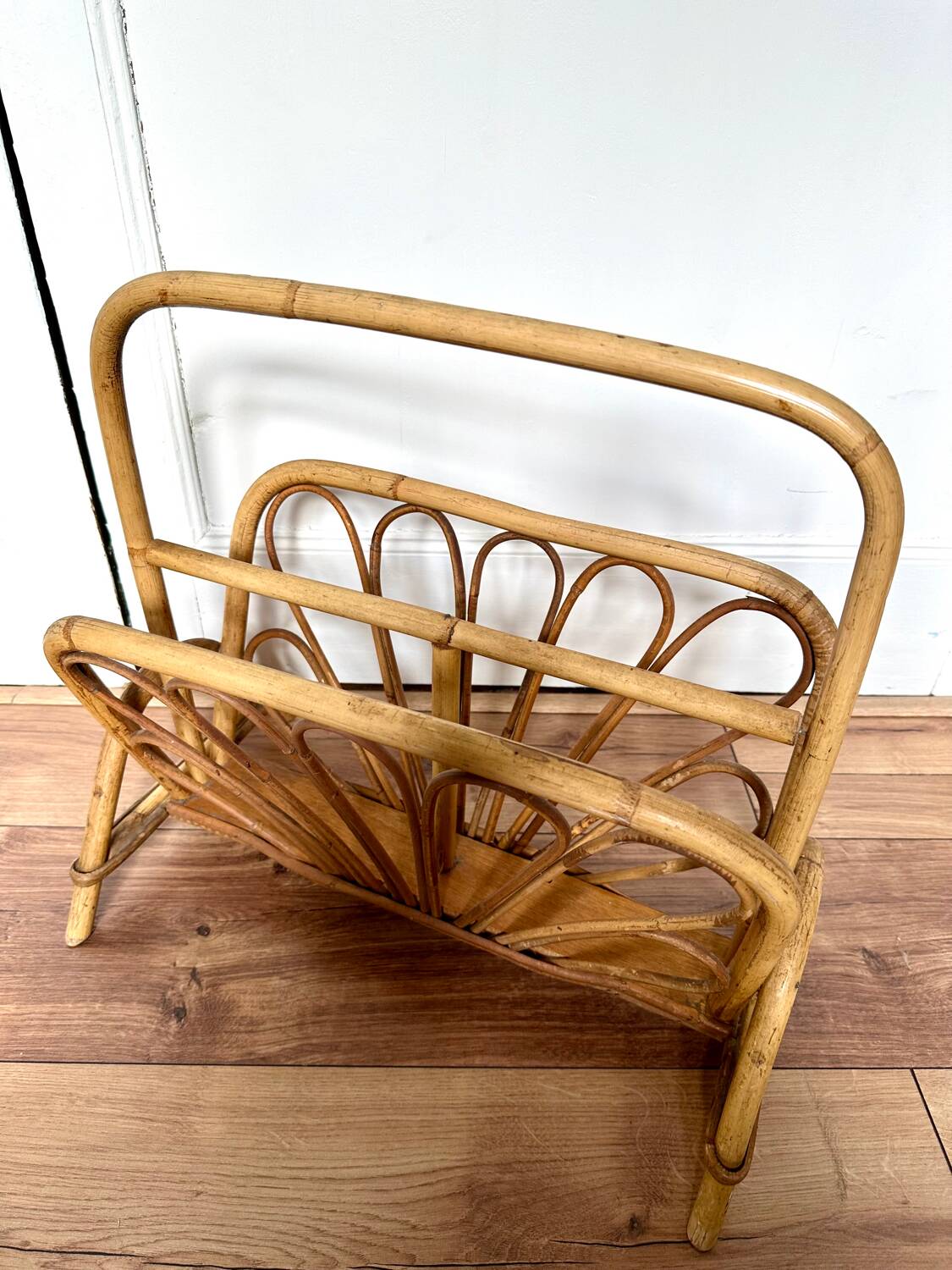 60s bamboo magazine rack