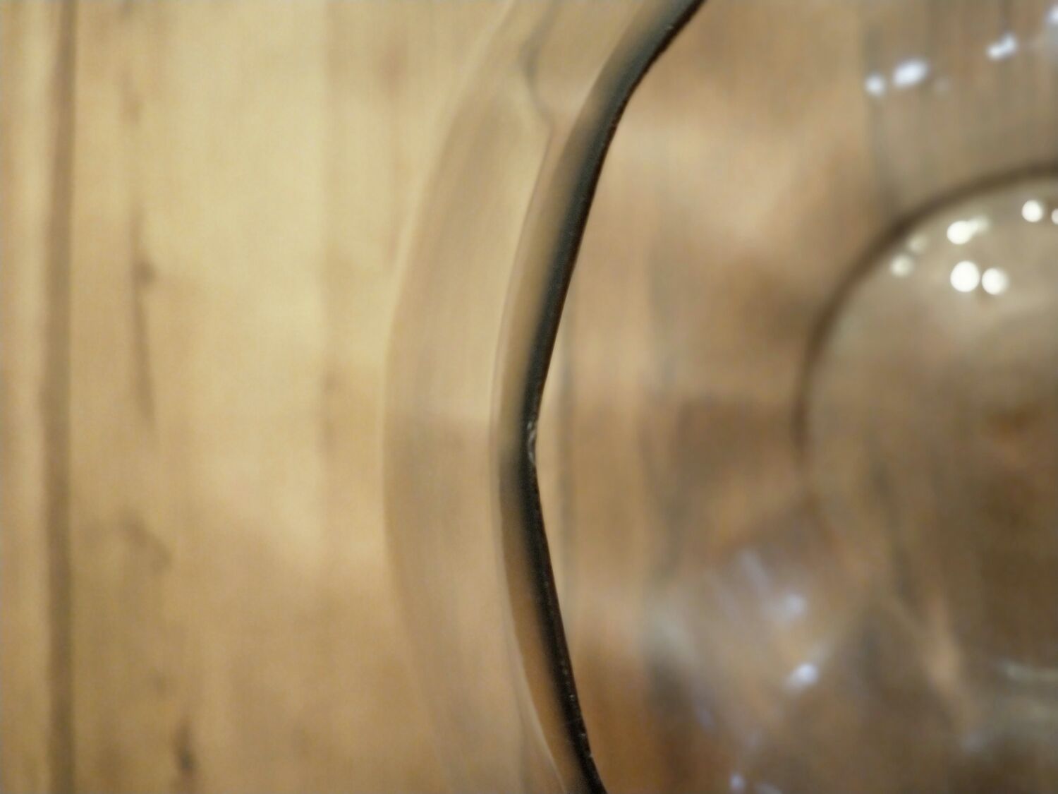 Faceted pink glass vase