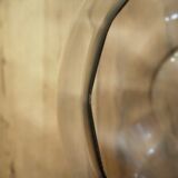 Faceted pink glass vase