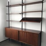 Scandinavian rosewood modular bookcase Pira Mobel system year 60
