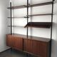 Scandinavian rosewood modular bookcase Pira Mobel system year 60
