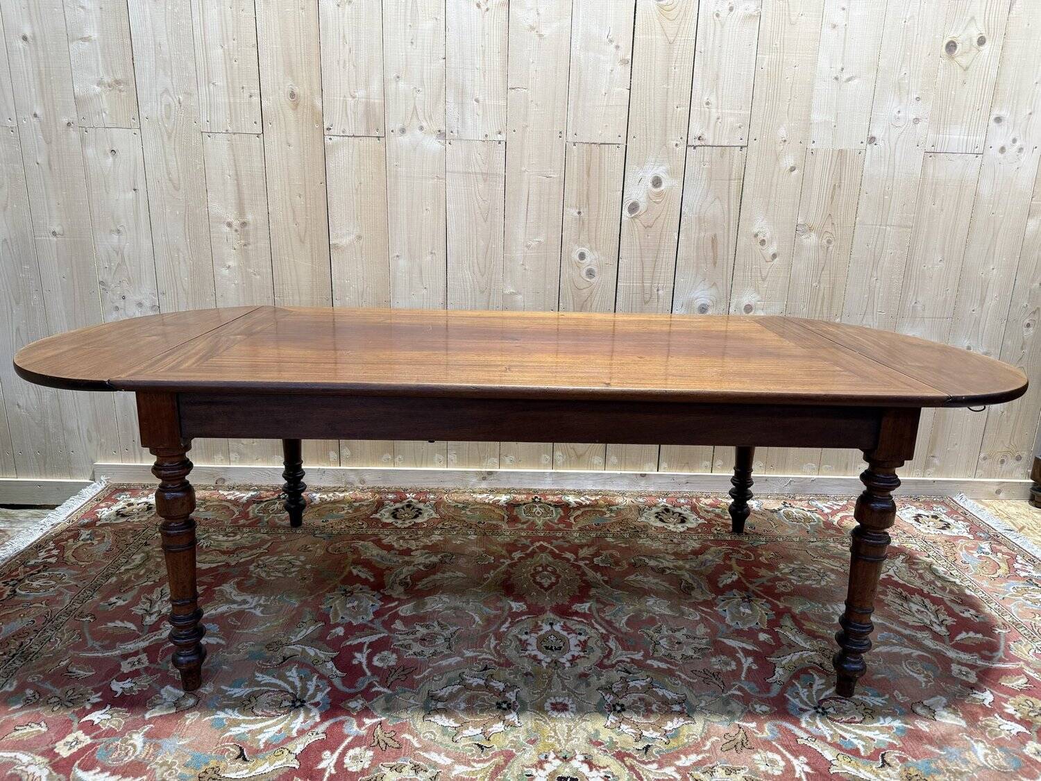 Louis Philippe mahogany farm table with flaps