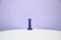 Vintage low blue glass candlestick
