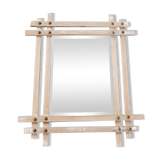 Early twentieth wooden beveled mirror  29x35cm