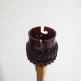 Scandinavian floor lamp in teak and metal from the 1960s-1970s