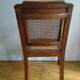Fauteuil barbier noyer et canage Paris