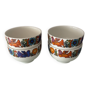 Ensemble de 4 bols vintage Villeroy & Boch Acapulco