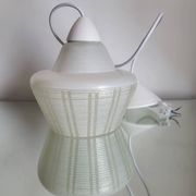 Vintage pendant lamp in glaze, with relief structure, 1980s.